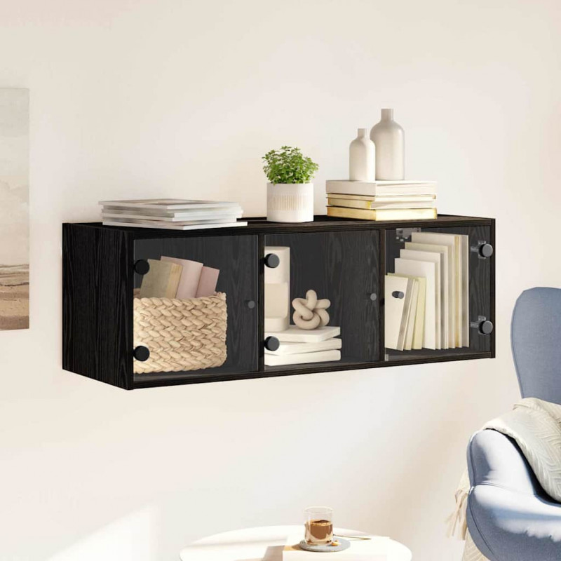 Szafka ścienna Montowane na ścianie Czarny Dąb 102 x 37 x 35 cm