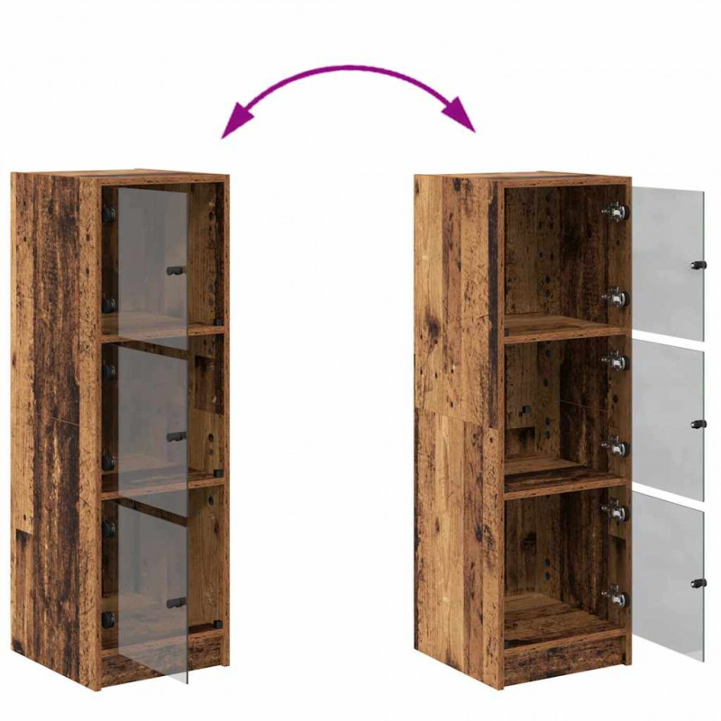 Highboard Stare drewno 35 x 37 x 109 cm Materiał drewnopochodny