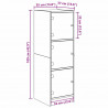 Highboard Stare drewno 35 x 37 x 109 cm Materiał drewnopochodny