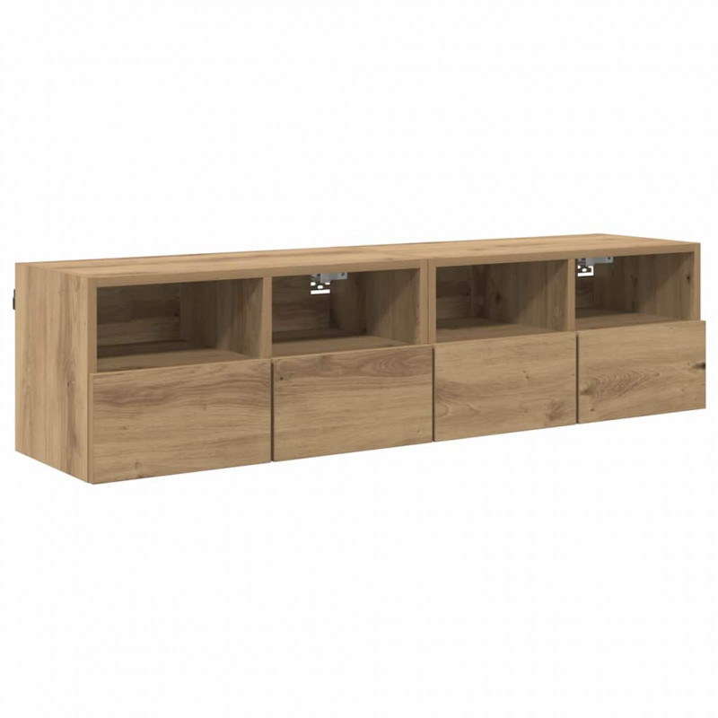Szafki RTV 2 pcs Dąb rzemieślniczy 60 x 30 x 30 cm