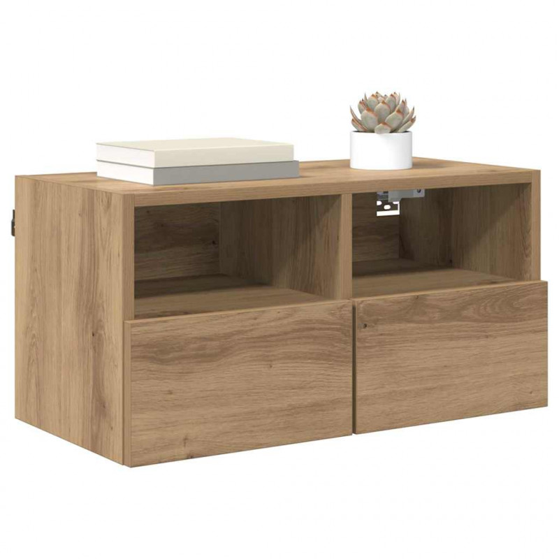 Szafki RTV 2 pcs Dąb rzemieślniczy 60 x 30 x 30 cm