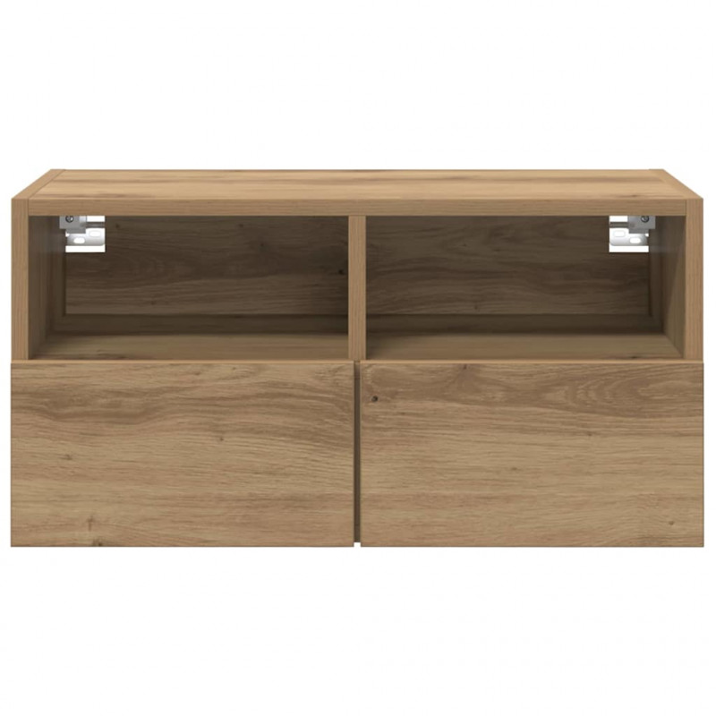 Szafki RTV 2 pcs Dąb rzemieślniczy 60 x 30 x 30 cm