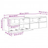 Szafki RTV 2 pcs Dąb rzemieślniczy 60 x 30 x 30 cm