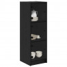 Highboard Czarny Dąb 35 x 37 x 109 cm Materiał drewnopochodny
