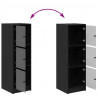 Highboard Czarny Dąb 35 x 37 x 109 cm Materiał drewnopochodny