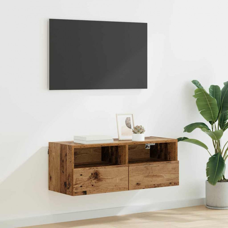 Szafka pod telewizor Stare drewno 80 x 30 x 30 cm