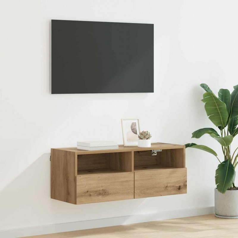 Szafka pod telewizor Dąb rzemieślniczy 80 x 30 x 30 cm