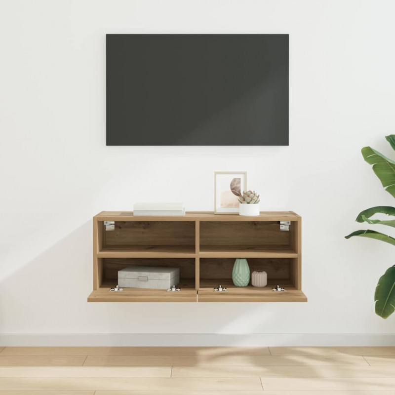 Szafka pod telewizor Dąb rzemieślniczy 80 x 30 x 30 cm