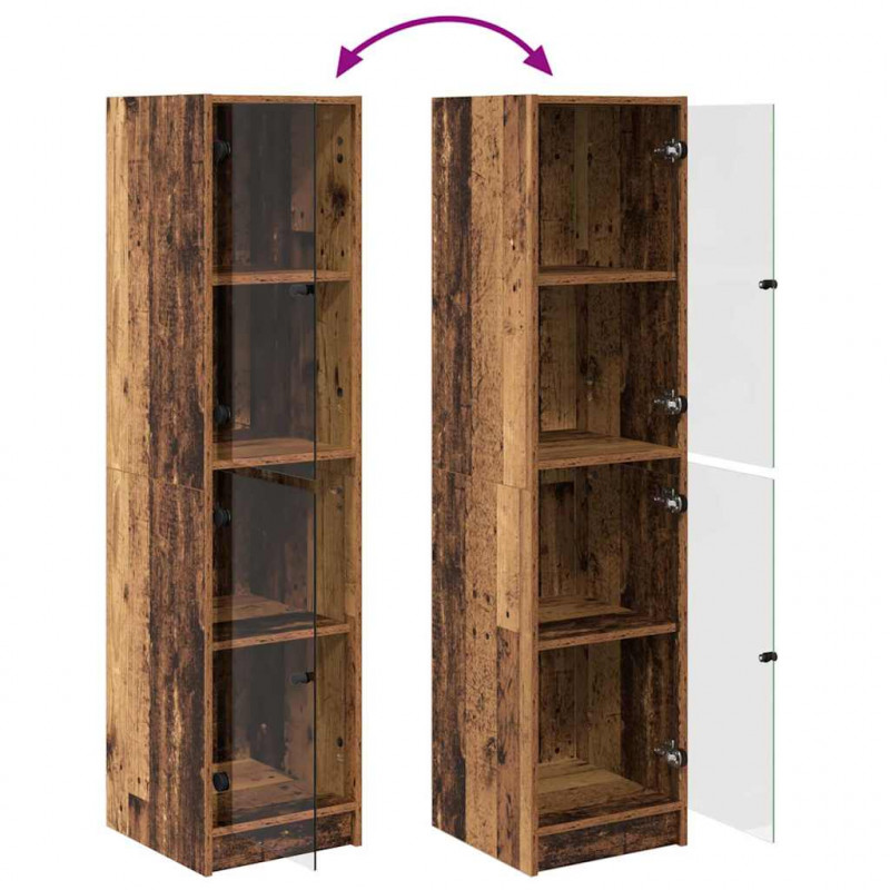 Highboard Stare drewno 35 x 37 x 142 cm Materiał drewnopochodny