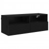 Szafki RTV 2 pcs Czarny Dąb 80 x 30 x 30 cm