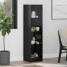 Highboard Czarny Dąb 35 x 37 x 142 cm Materiał drewnopochodny