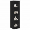 Highboard Czarny Dąb 35 x 37 x 142 cm Materiał drewnopochodny