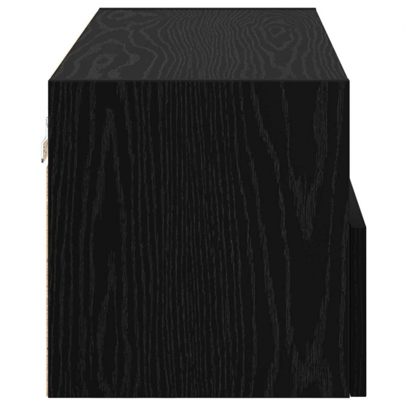 Szafki RTV 2 pcs Czarny Dąb 80 x 30 x 30 cm