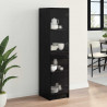 Highboard Czarny Dąb 35 x 37 x 142 cm Materiał drewnopochodny