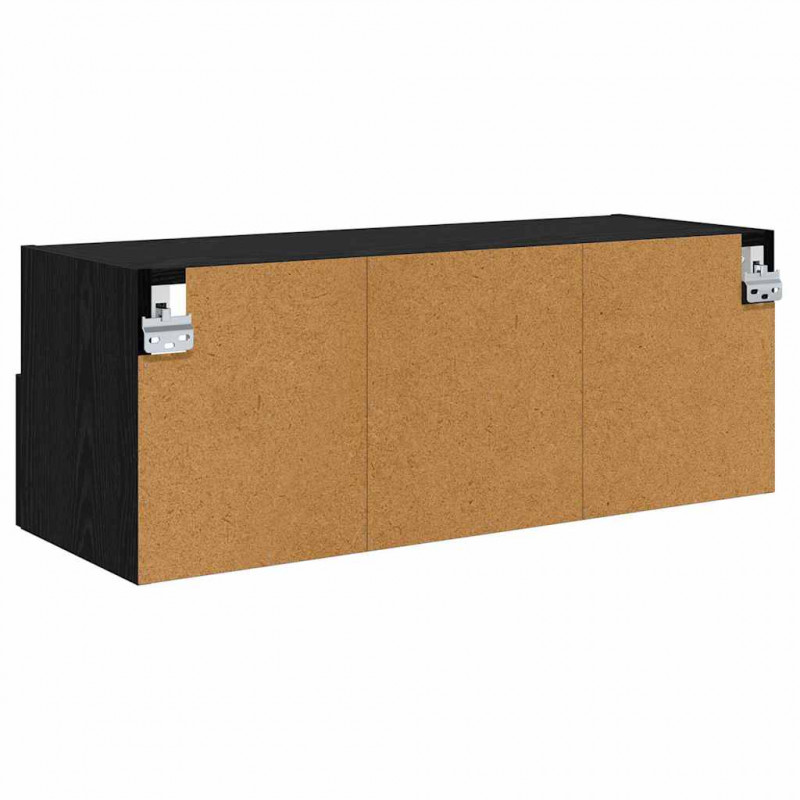 Szafki RTV 2 pcs Czarny Dąb 80 x 30 x 30 cm