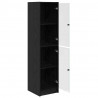 Highboard Czarny Dąb 35 x 37 x 142 cm Materiał drewnopochodny