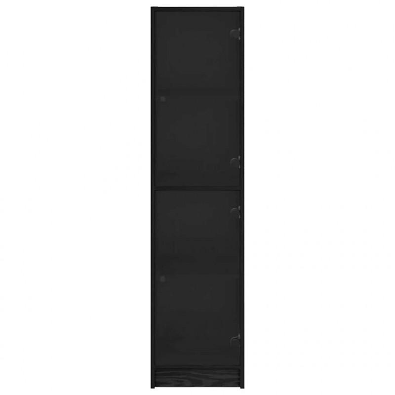 Highboard Czarny Dąb 35 x 37 x 142 cm Materiał drewnopochodny