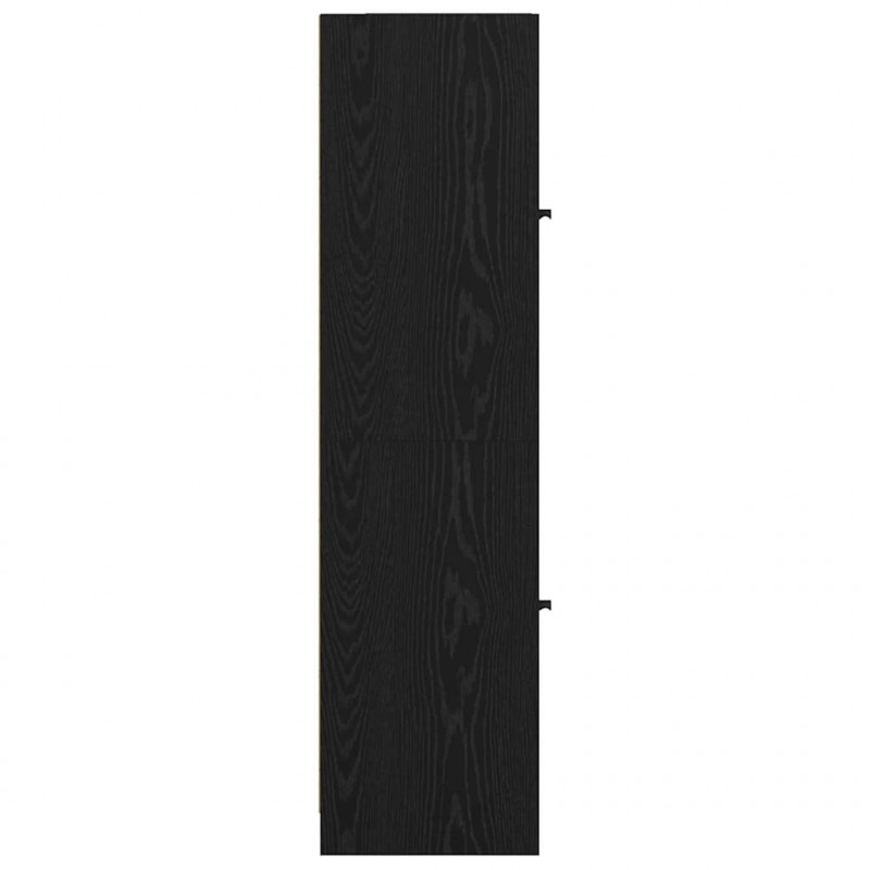 Highboard Czarny Dąb 35 x 37 x 142 cm Materiał drewnopochodny