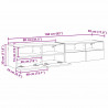 Szafki RTV 2 pcs Czarny Dąb 80 x 30 x 30 cm