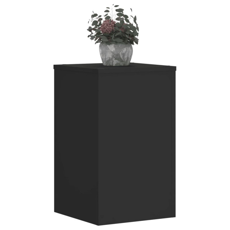 Podstawki pod doniczki, 2 szt., czarne, 30x30x50 cm