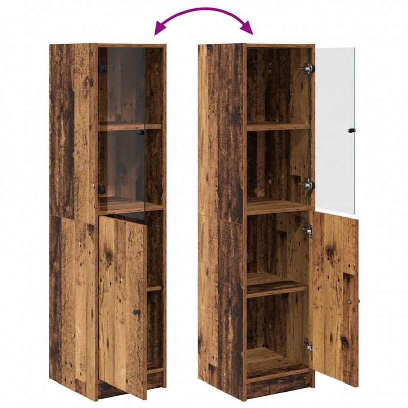 Highboard Stare drewno 35 x 37 x 142 cm Materiał drewnopochodny