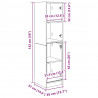 Highboard Stare drewno 35 x 37 x 142 cm Materiał drewnopochodny
