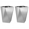 Donica 2 pcs Srebrny 50 x 50 x 75 cm Stal Galwanizowana