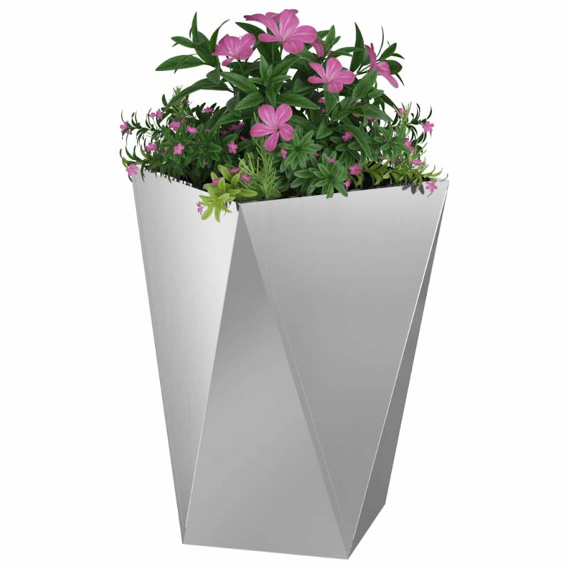 Donica 2 pcs Srebrny 50 x 50 x 75 cm Stal Galwanizowana