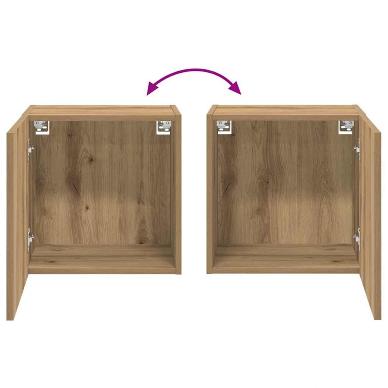 Szafki RTV 2 pcs Dąb rzemieślniczy 40,5x30x40cm