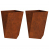 Donica 2 pcs Rdzawy 50 x 50 x 75 cm