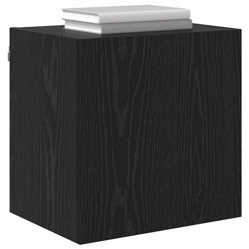 Szafki RTV Montowane na ścianie 2 pcs Czarny Dąb 40,5x30x40cm