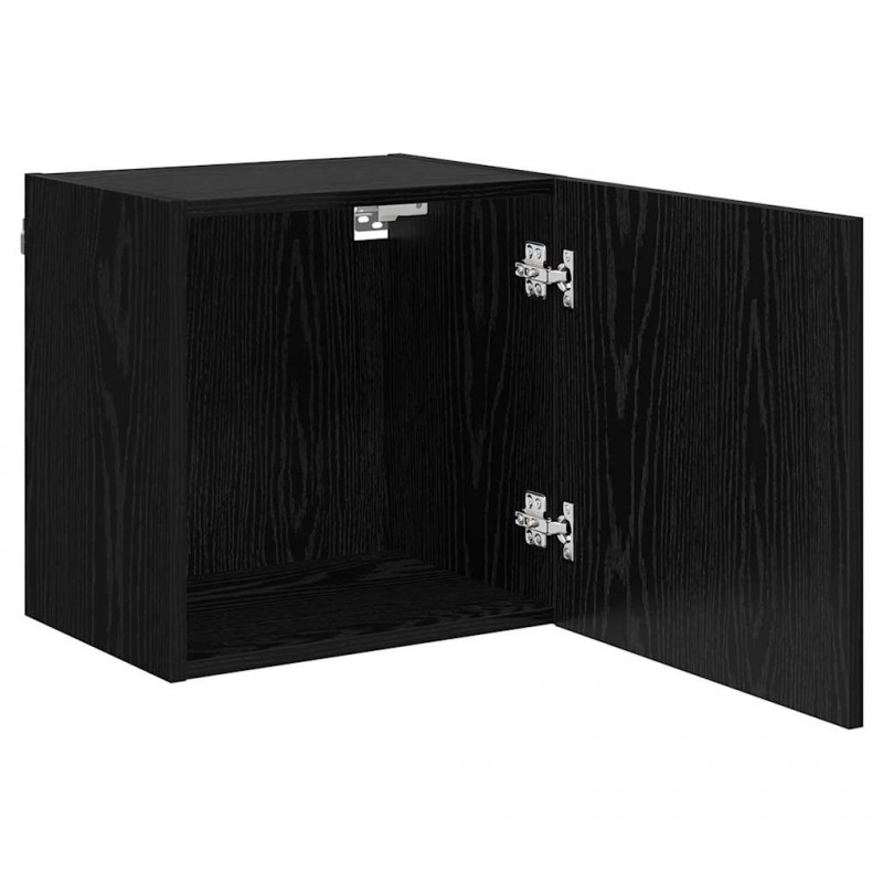 Szafki RTV Montowane na ścianie 2 pcs Czarny Dąb 40,5x30x40cm