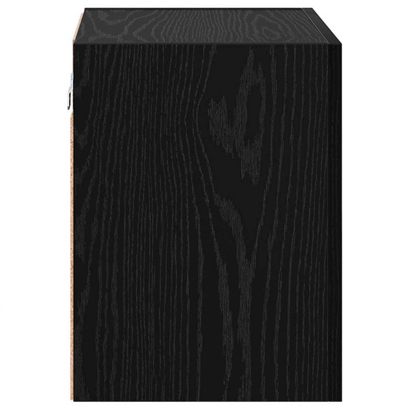 Szafki RTV Montowane na ścianie 2 pcs Czarny Dąb 40,5x30x40cm