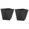 Donica 2 pcs Czarny 30 x 30 x 30 cm Stal