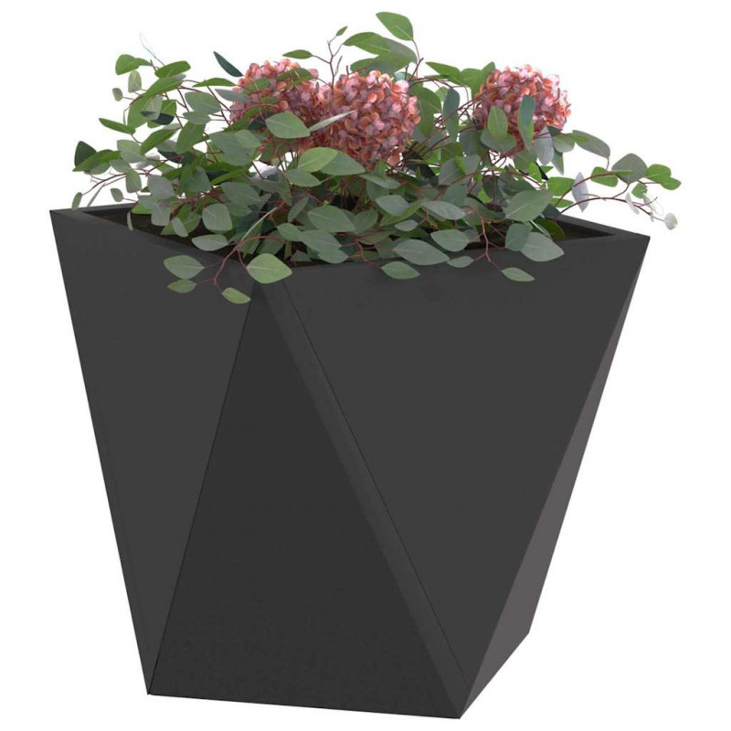 Donica 2 pcs Czarny 30 x 30 x 30 cm Stal