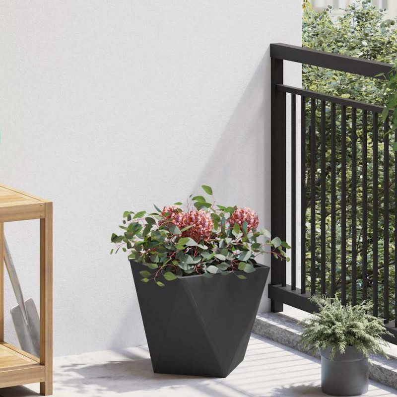 Donica 2 pcs Czarny 30 x 30 x 30 cm Stal