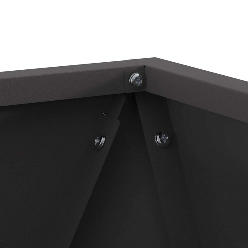 Donica 2 pcs Czarny 30 x 30 x 30 cm Stal