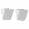 Donica 2 pcs Biały 30 x 30 x 30 cm Stal