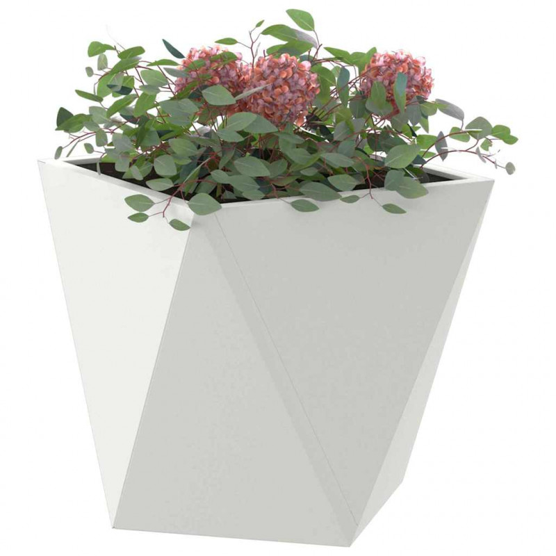 Donica 2 pcs Biały 30 x 30 x 30 cm Stal