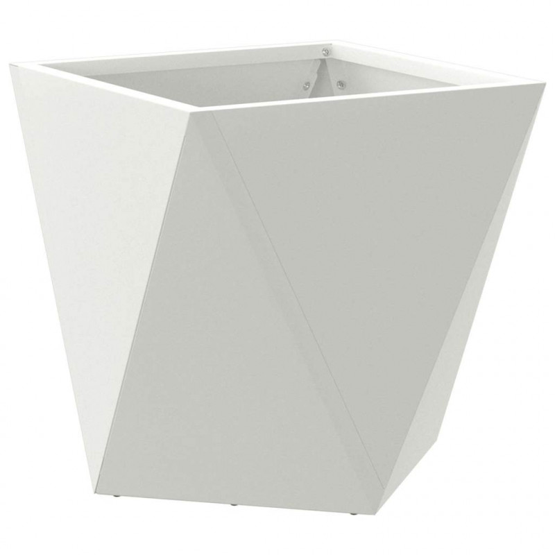 Donica 2 pcs Biały 30 x 30 x 30 cm Stal