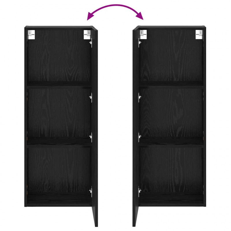 Szafka pod telewizor Czarny Dąb 40,5 x 30 x 102 cm