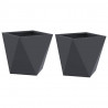 Donica 2 pcs Antracyt 30 x 30 x 30 cm Stal