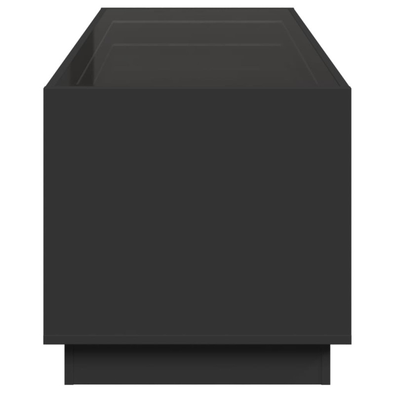 Stolik kawowy z LED Infinity, czarny, 90x50x50 cm