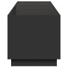Stolik kawowy z LED Infinity, czarny, 90x50x50 cm