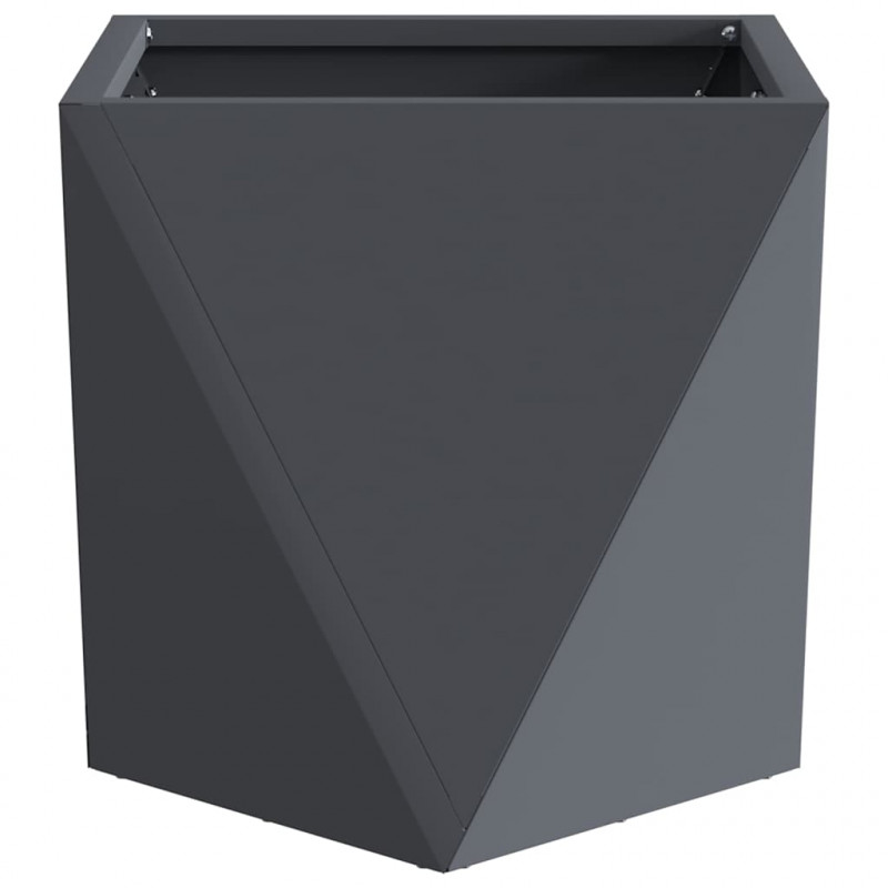 Donica 2 pcs Antracyt 30 x 30 x 30 cm Stal