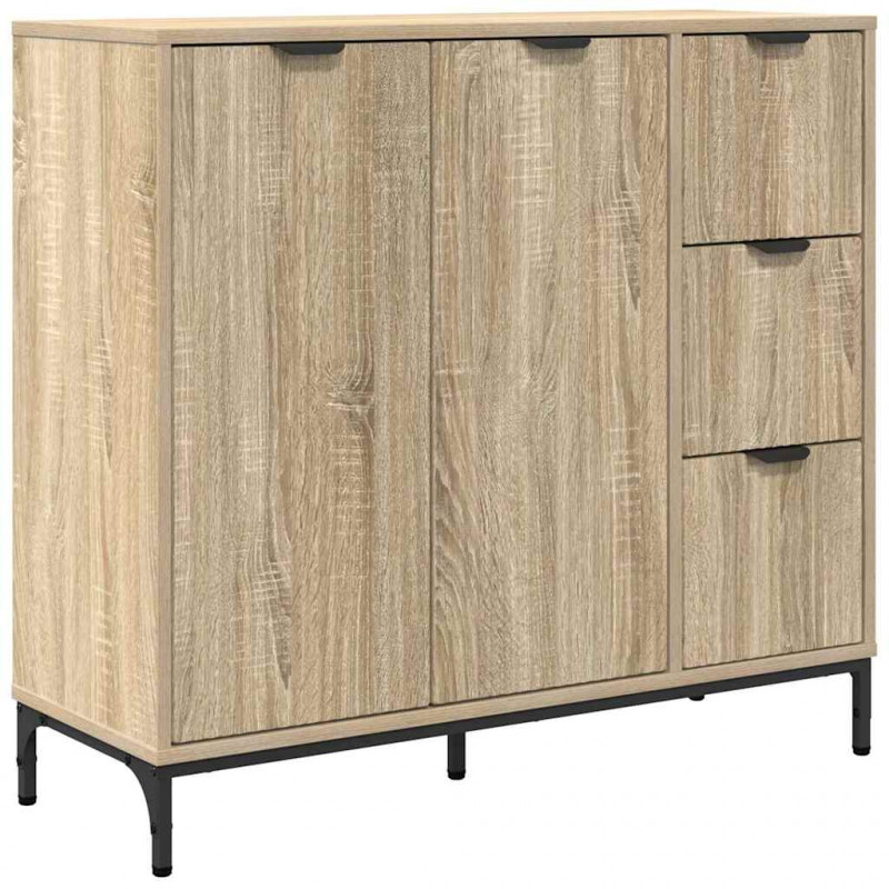 Bufet Dąb Sonoma 89,5 x 33 x 82 cm Materiał drewnopochodny
