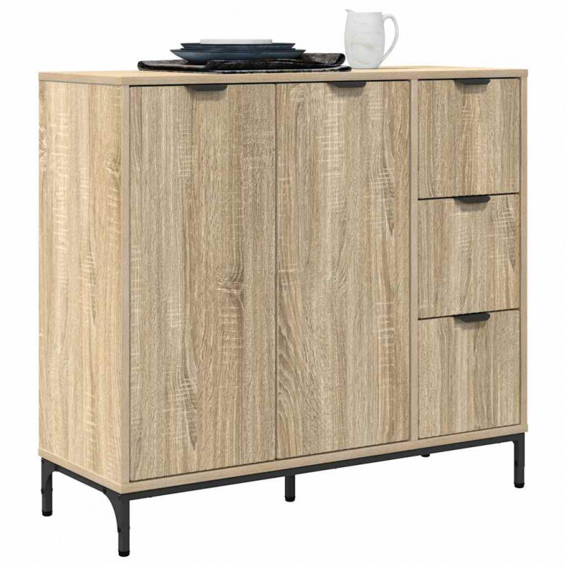 Bufet Dąb Sonoma 89,5 x 33 x 82 cm Materiał drewnopochodny