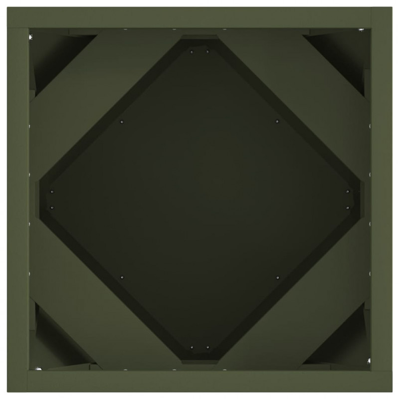 Donica Zielony oliwkowy 30 x 30 x 30 cm Stal