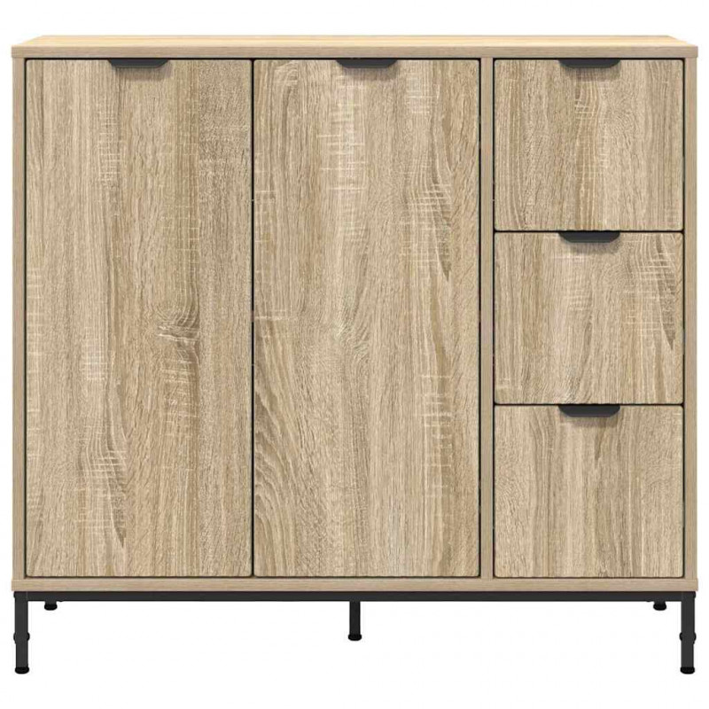 Bufet Dąb Sonoma 89,5 x 33 x 82 cm Materiał drewnopochodny