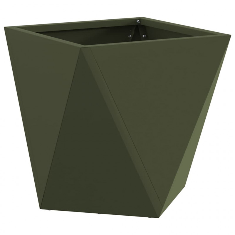 Donica 2 pcs Zielony oliwkowy 30 x 30 x 30 cm Stal